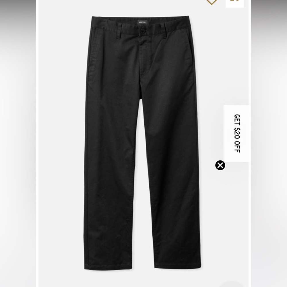 Brixton black relaxed pants